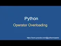 Python - Operator Overloading