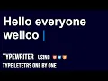 How to create a TYPEWRITER using HTML CSS Js Type letters one by one