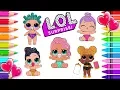 LOL Dolls Coloring Pages Lil Treasure Splash Meow Maid Queen Bee Lil Queen Sugar Queen AND MORE