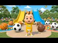 Colors Numbers with Sports Balls Finger Family Song Xavi and Anna Baby Songs