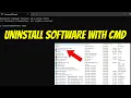 How To Uninstall Any Program or Software Using CMD Remove Application with Command Prompt