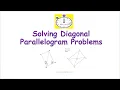 Solving Diagonal Parallelograms Problems