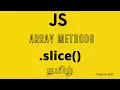 JavaScript Tutorial Array slice Tamil Techs n Arif