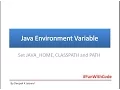 Set Java Environment Variables JAVA - HOME CLASSPATH PATH in Windows