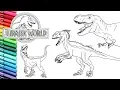 Drawing and Coloring Jurassic World Dinosaurs collection - How to Draw Color Dinosaurs for Children