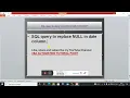 SQL query to replace nulls in date column coalesce with convert