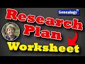 Genealogy Research Plan Worksheet