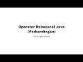 Operasi Relasional Perbandingan Pemrograman Java pada NetBeans - A Faris Ramadhani