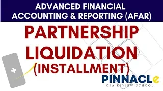AFAR PARTNERSHIP LIQUIDATION INSTALLMENT