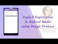 Login and Register in Android Studio using Firebase Tutorial in English