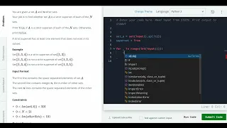 Hackerrank Python Solution Sets - Python Check Strict Superset