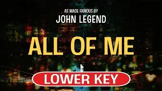 All Of Me Karaoke Lower Key John Legend 