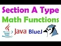 Section A Type Questions - Math Class in java