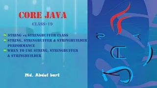 Core Java - Bangla Tutorial String vs StringBuffer and StringBuilder