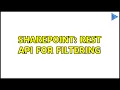 Sharepoint REST API for filtering