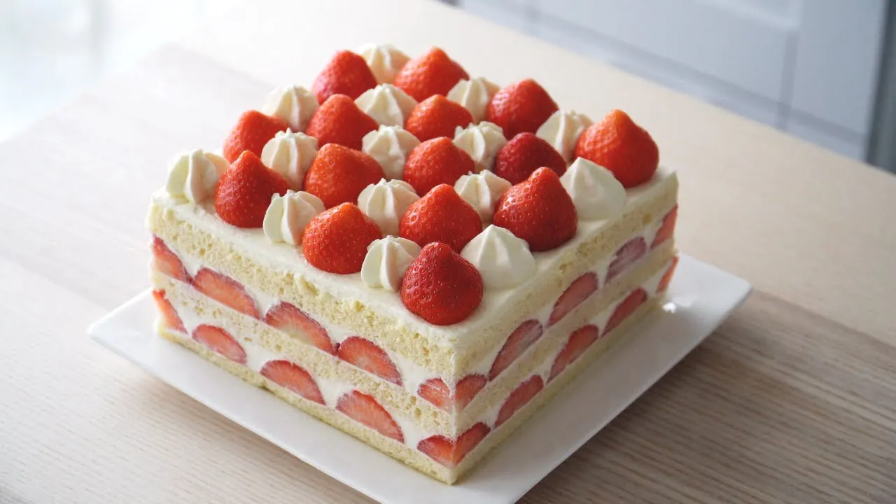 Christmas Strawberry Cake