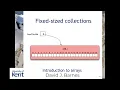 Chapter 7 1 fixed-size collections