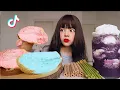 TRYING POPULAR FLUFFY CLOUD BREAD CLOUD FOAM DRINK MATCHA POCKY STICKS giveaway TIKTOK
