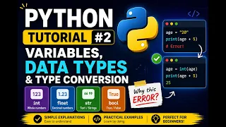 Python for Beginners Variables Data Types Type Conversion Learn Python 2026