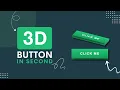 Create a Realistic 3D Button with Drop Shadow Using Only HTML CSS Full Tutorial