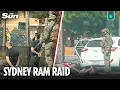 Heavily armed cops ram car in Sydney ‘and arrest five’ in wake of Bondi terror attack