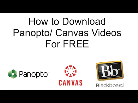 Download MP3 How To Download Panopto/ Canvas Videos (FREE)