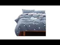 Uozzi Bedding Twin Kids Thin Duvet Cover Set Blue Gray Triangles 3 Piece 1 Comforter Cover 68x90