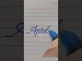 How to Write April in Cursive Handwriting shorts