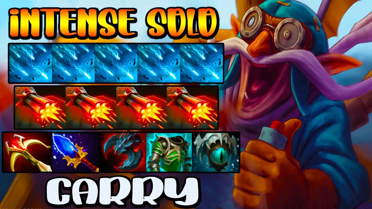 INSANE CARRY GYROCOPTER - BRUTAL MULTISHOT ATTACK - BEST TEAM FIGHT - DOTA 2 GAMEPLAY