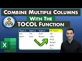 Excel Tips - TOCOL Function Combine Multiple Columns Nested Functions
