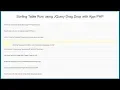 Sorting Table Row using JQuery Drag Drop with Ajax PHP