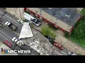 Severe weather leaves rips roof of apartment building in Philadelphia