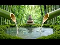 Peaceful Music Relieves Stress Anxiety Depression Bamboo Water Fountain Healing Piano Music