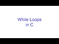 While Loops C Programming Kovolff