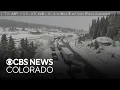 Snow falls in Colorado mountains westbound lanes of I-70 closed near Vail Pass Summit