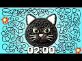 2 MINUTE Timer - BLACK CAT COOKIE BOMB Classroom Countdown With Music