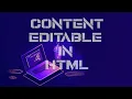 contenteditable in html