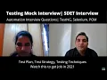 Testing Interview Questions Automation Selenium Framework SDET Mock Interview