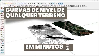 COMO FAZER AS CURVAS DE NÍVEIS DE UM TERRENO A PARTIR DO GOOGLE EARTH NO SKETCHUP | Tutorial