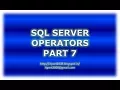 Operators in SQL Server - Part 7