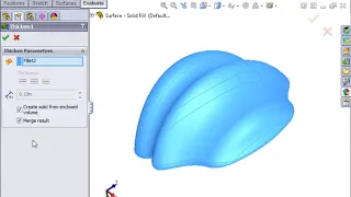 SolidWorks Surfacing 01 Surfacing 13 Surface to Solid Conversion