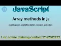 JavaScript Array Manipulation push pop unshift shift Explained
