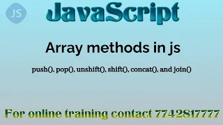 JavaScript Array Manipulation push pop unshift shift Explained