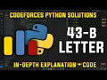 43B Letter Codeforces Python Solutions Explanation Walkthrough