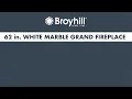 Broyhill 62 in White Marble Grand Fireplace Assembly