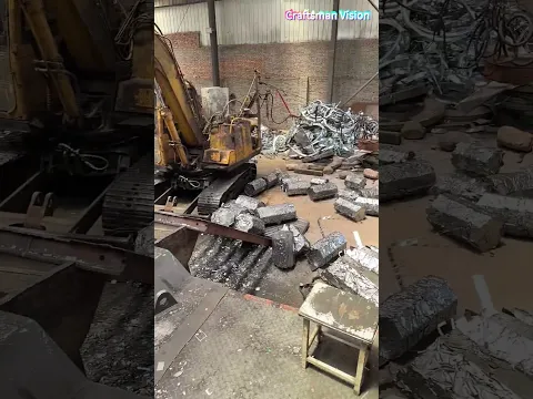 Metal Scrap Recycling: Cold-rolled steel balers compact cold-rolled steel scraps into solid blocks
