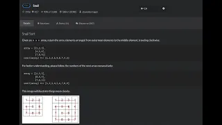 Snail Coding Problem Codewars 4kyu