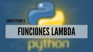 27 Python 3 Course Lambda Functions