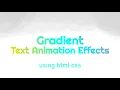Gradient Text Animation Effects Text Effects Middle Child - Miss You