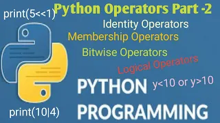 Operators tutorial for beginners Part 2 Python Tutorial - for Beginners
